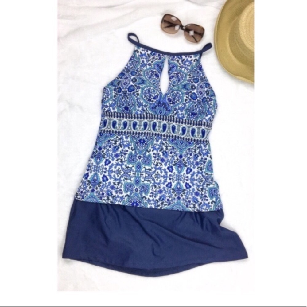 Ellen Tracy Tankini Full Coverage Swimsuit 8